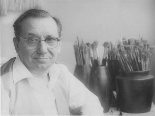 Cândido Portinari em seu Atelier, 1958. Fonte: Itaú Cultural
