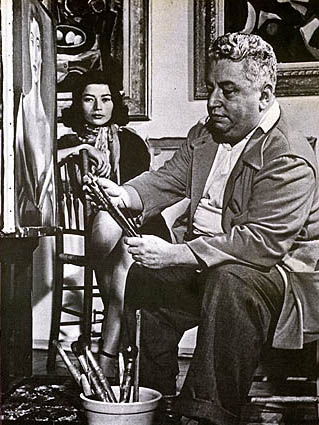 Cândido Portinari em seu Atelier, 1958. Fonte: Itaú Cultural